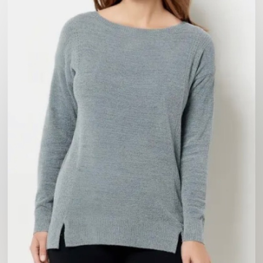 COPY - Barefoot Dreams cozy chic ultra lite dockside pointelle pullover dolphin…